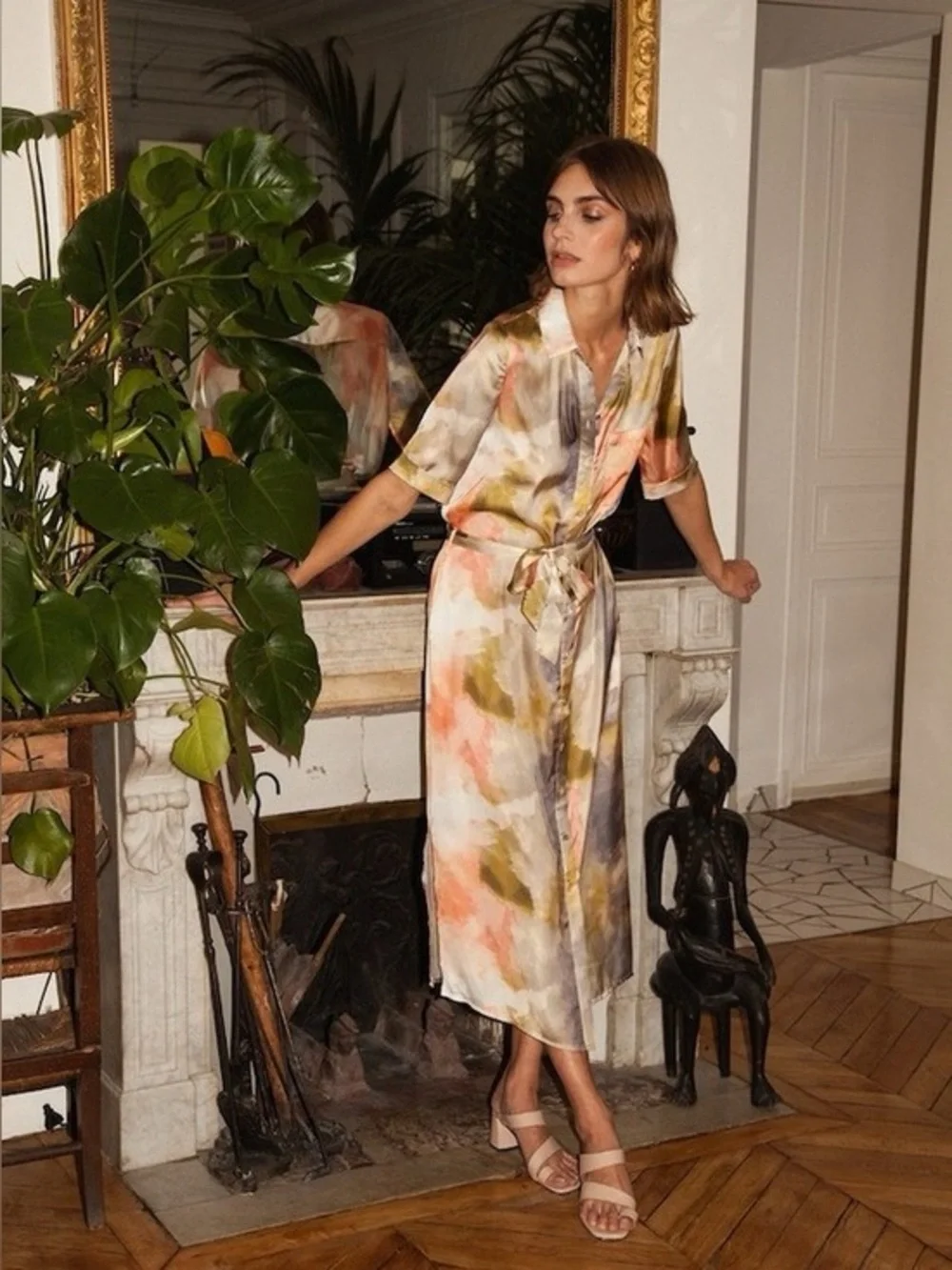 FRNCH ABIGAIL DRESS cassy midi dress size M